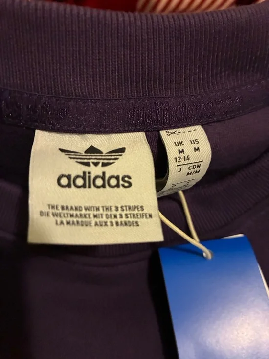 adidas Purple Trefoil Crewneck Sweatshirt - Picture 3 of 4